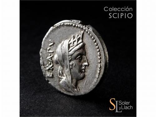 REPÚBLICA ROMANA. Denario. 104 a.C. FABIA. C. Fabius C.f. Ha