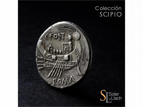 REPÚBLICA ROMANA. Denario. 114-113 a.C. FONTEIA. C. Fonteius