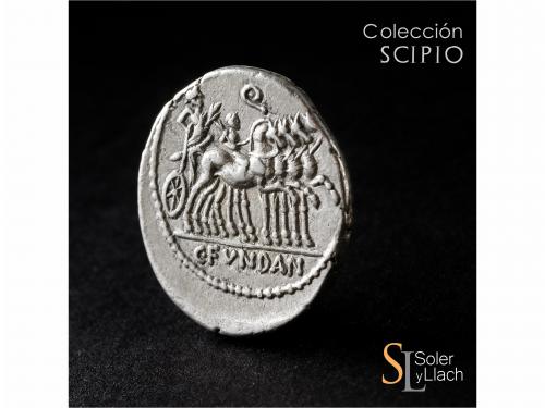 REPÚBLICA ROMANA. Denario. 101 a.C. FUNDANIA. C. Fundanius. 