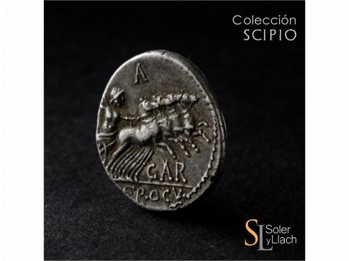 REPÚBLICA ROMANA. Denario. 86 a.C. GARGILIA. Gargilius, Ogui