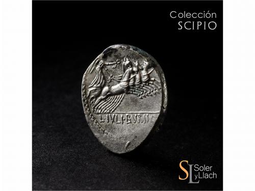 REPÚBLICA ROMANA. Denario. 85 a.C. JULIA. L. Julius Bursio. 