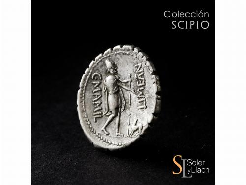 REPÚBLICA ROMANA. Denario. 82 a.C. MAMILIA. C. Mamilius Lime