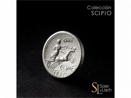 REPÚBLICA ROMANA. Denario. 88 a.C. MARCIA. L. Marcius Censor