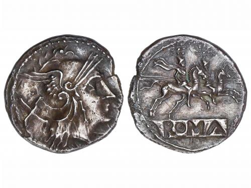 REPÚBLICA ROMANA. Denario. 212-210 a.C. ANÓNIMO. SUR de ITAL