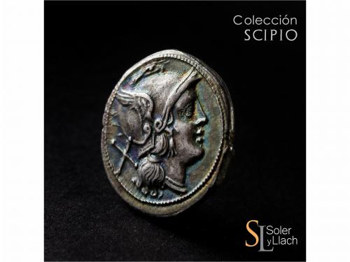 REPÚBLICA ROMANA. Denario. 200-190 a.C. ANÓNIMO. SUR de ITAL