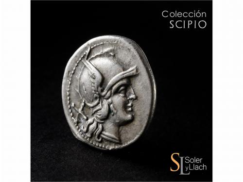 REPÚBLICA ROMANA. Denario. 211-208 a.C. ANÓNIMO. Rev.: Diósc