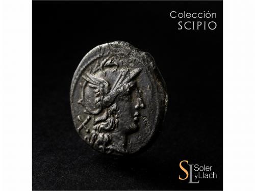 REPÚBLICA ROMANA. Denario. 200-190 a.C. ANÓNIMO. Rev.: Diósc