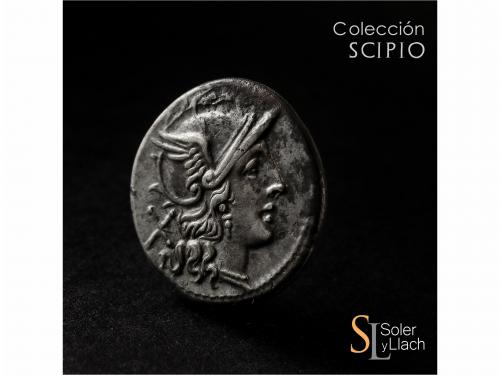 REPÚBLICA ROMANA. Denario. 200-190 a.C. ANÓNIMO. Rev.: Diósc