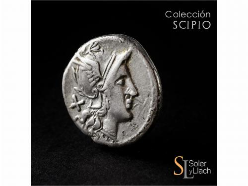 REPÚBLICA ROMANA. Denario. 199-170 a.C. ANÓNIMO. CECA INCIER