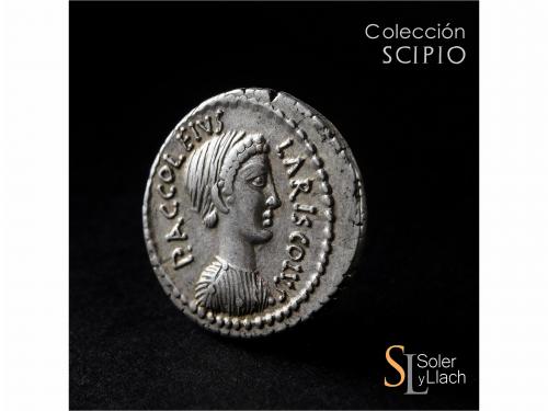 REPÚBLICA ROMANA. Denario. 43 a.C. ACCOLEIA. P. Accoleius La