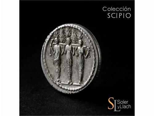 REPÚBLICA ROMANA. Denario. 43 a.C. ACCOLEIA. P. Accoleius La