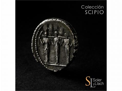 REPÚBLICA ROMANA. Denario. 43 a.C. ACCOLEIA. P. Accoleius La