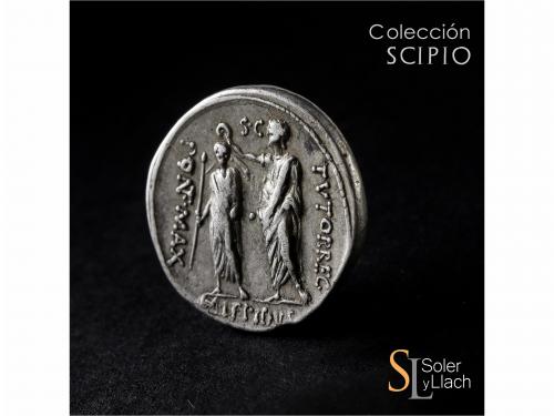 REPÚBLICA ROMANA. Denario. 61 a.C. AEMILIA. M. Aemilius Lepi