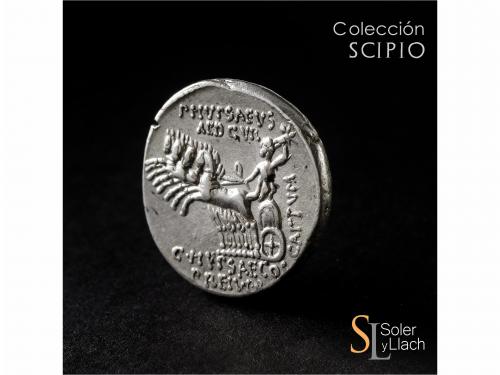 REPÚBLICA ROMANA. Denario. 58 a.C. AEMILIA. M. Aemilius Scau