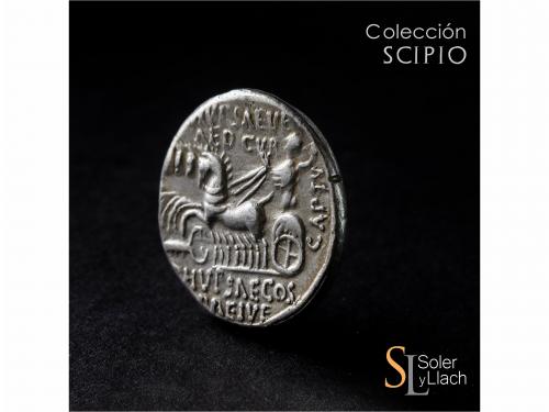 REPÚBLICA ROMANA. Denario. 58 a.C. AEMILIA. M. Aemilius Scau