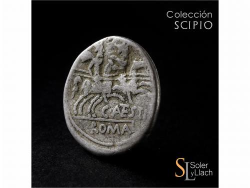 REPÚBLICA ROMANA. Denario. 146 a.C. ANTESTIA. Caius Antestiu