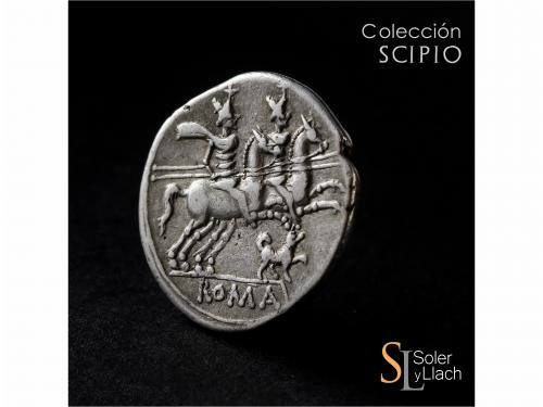 REPÚBLICA ROMANA. Denario. 146 a.C. ANTESTIA. Caius Antestiu