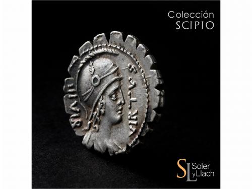 REPÚBLICA ROMANA. Denario. 71 a.C. AQUILLIA. Marius Aquilliu