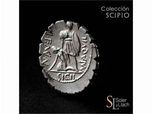 REPÚBLICA ROMANA. Denario. 71 a.C. AQUILLIA. Marius Aquilliu