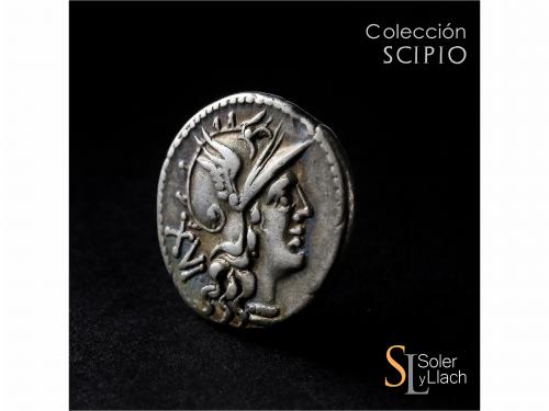 REPÚBLICA ROMANA. Denario. 141 a.C. ATILIA. L. Atilius Nomen