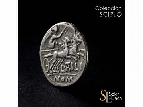 REPÚBLICA ROMANA. Denario. 141 a.C. ATILIA. L. Atilius Nomen