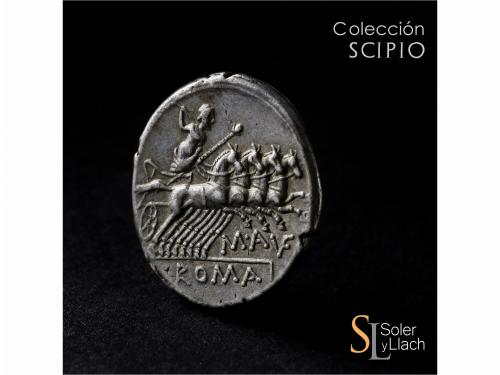 REPÚBLICA ROMANA. Denario. 140 a.C. AUFIDIA. Marcus Aufidius