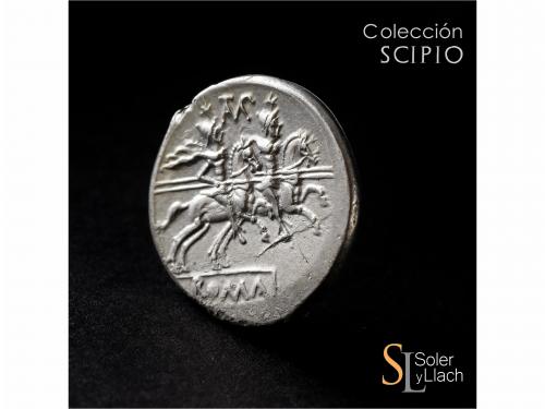 REPÚBLICA ROMANA. Denario. 194-190 a.C. BAEBIA. C. Baebius T