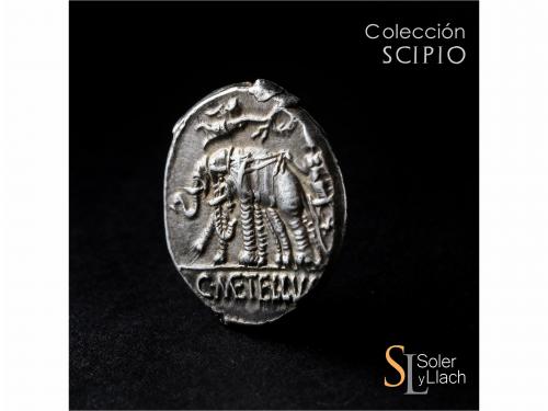 REPÚBLICA ROMANA. Denario. 125 a.C. CAECILIA. C. Caecilius M