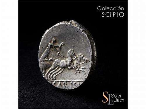 REPÚBLICA ROMANA. Denario. 46 a.C. CARISIA. T. Carisius. Anv