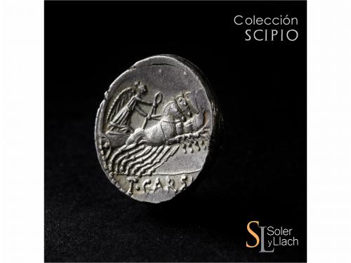 REPÚBLICA ROMANA. Denario. 46 a.C. CARISIA. T. Carisius. Rev