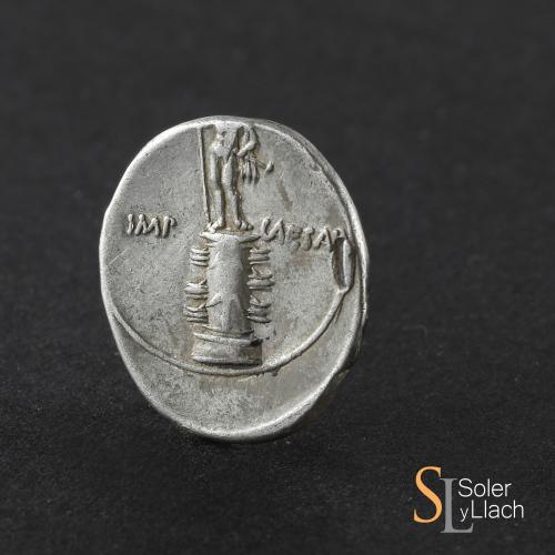 IMPERIO ROMANO. Denario. Acuñada el 29-27 a.C. AUGUSTO. IMP