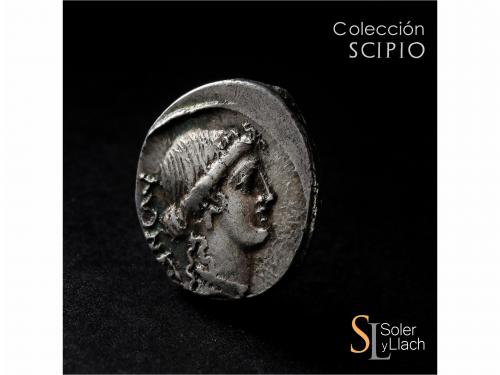 REPÚBLICA ROMANA. Denario. 46 a.C. CARISIA. T. Carisius. Anv