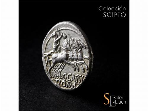 REPÚBLICA ROMANA. Denario. 126 a.C. CASSIA. C. Cassius. Rev.