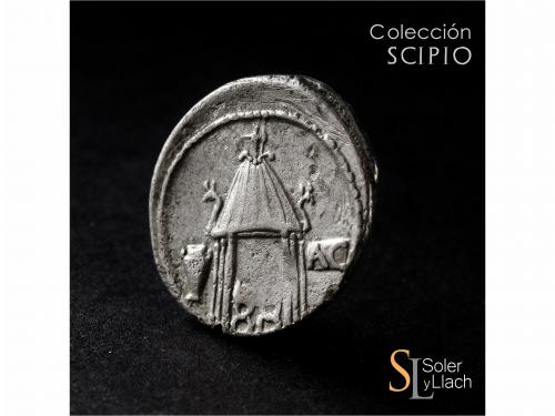 REPÚBLICA ROMANA. Denario. 55 a.C. CASSIA. Q. Cassius Longin