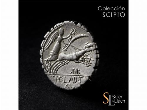 REPÚBLICA ROMANA. Denario. 79 a.C. CLAUDIA. Ti. Claudius Ner