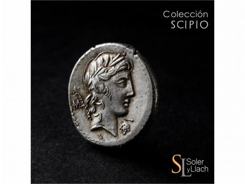 REPÚBLICA ROMANA. Denario. 82 a.C. CREPUSIA. Publius Crepusi