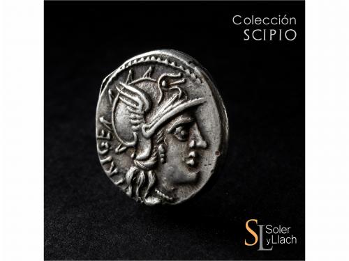 REPÚBLICA ROMANA. Denario. 142 a.C. CURIATIA. Caius Curiatiu