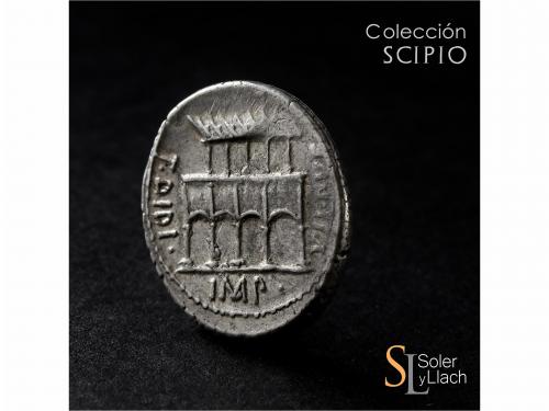 REPÚBLICA ROMANA. Denario. 55 a.C. DIDIA. Titus Didius, Impe