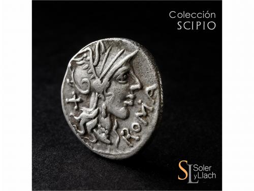 REPÚBLICA ROMANA. Denario. 116-115 a.C. DOMITIA. Cnaeus Domi