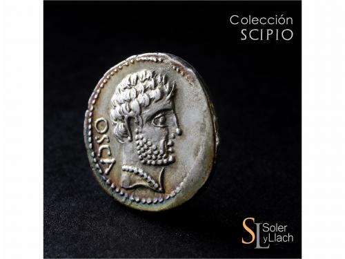 REPÚBLICA ROMANA. Denario de Transición. 38 a.C. DOMITIA. Cn