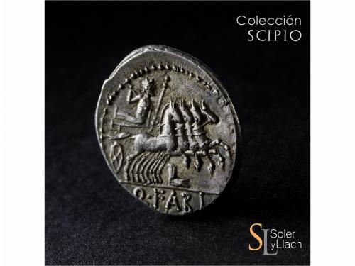 REPÚBLICA ROMANA. Denario. 124 a.C. FABIA. Quintus Fabius La