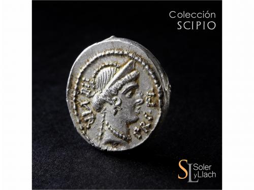 REPÚBLICA ROMANA. Denario. 43 a.C. FLAMINIA. L. Flaminius Ch