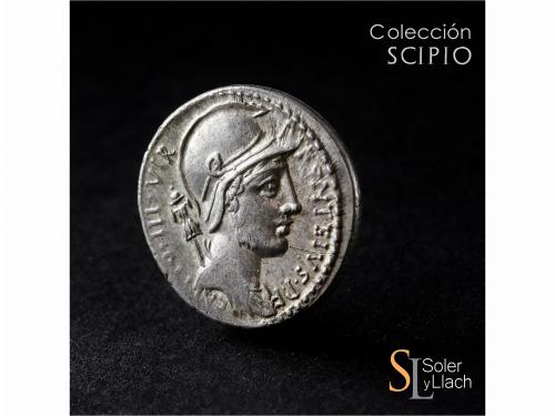 REPÚBLICA ROMANA. Denario. 55 a.C. FONTEIA. P. Fonteius P.f.