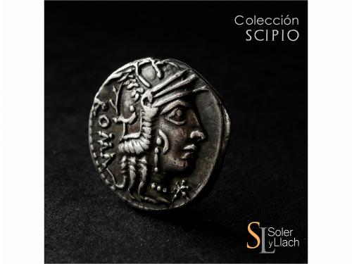 REPÚBLICA ROMANA. Denario. 117-111 a.C. FULVIA. Cn. Fulvius,