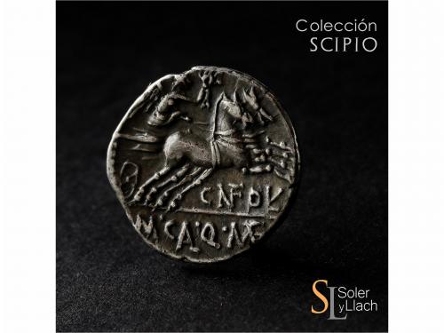 REPÚBLICA ROMANA. Denario. 117-111 a.C. FULVIA. Cn. Fulvius,