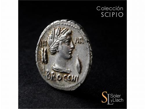 REPÚBLICA ROMANA. Denario. 63 a.C. FURIA. L. Furius Cn. Broc