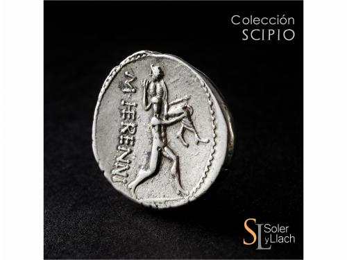 REPÚBLICA ROMANA. Denario. 108-107 a.C. HERENNIA. Marcus Her