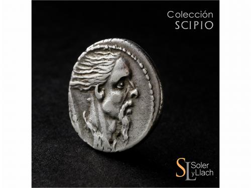 REPÚBLICA ROMANA. Denario. 48 a.C. HOSTILIA. L. Hostilius Sa