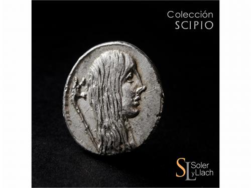 REPÚBLICA ROMANA. Denario. 48 a.C. HOSTILIA. L. Hostilius Sa