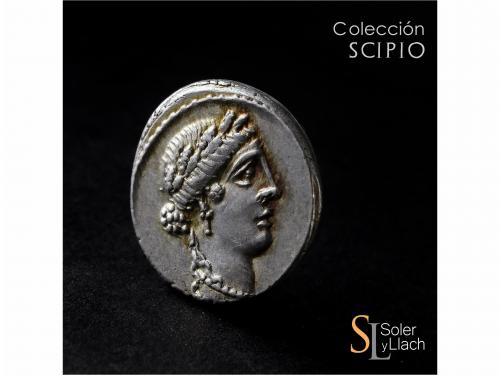 REPÚBLICA ROMANA. Denario. 48 a.C. HOSTILIA. L. Hostilius Sa